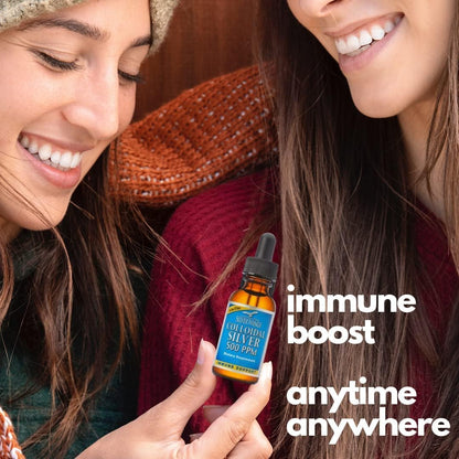 Natural Path Silver Wings: Colloidal Silver 500 ppm (1 oz) + Immune Support Plus Herbal Ointment 250 ppm (1.5 oz)