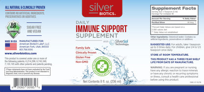 Silver Biotics Immune Support – Multivalent SilverSol 10 PPM | 8 Fl Oz
