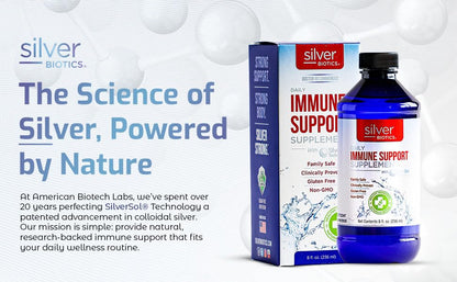 Silver Biotics Immune Support – Multivalent SilverSol 10 PPM | 8 Fl Oz