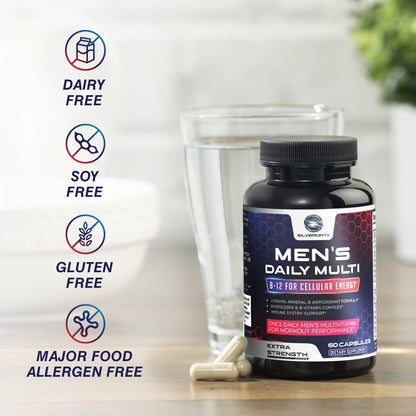 Multivitamin for Men - Immune Support, Non-GMO, 60 Capsules | SilverOnyx