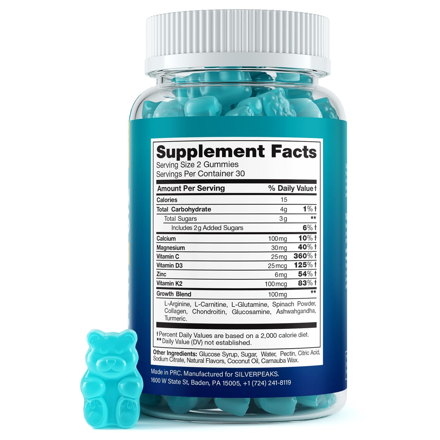SILVERPEAKS Height Growth Gummies - Growth Maximizer for All Ages