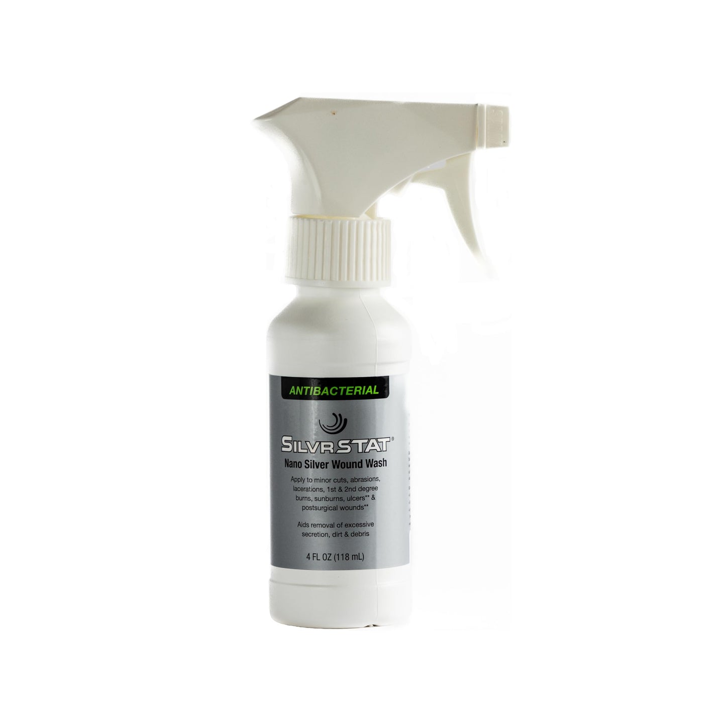 SilvrSTAT Nano Silver Wound Wash Sprayer – Sterile, Drug-Free Debride & Fine Mist (4 oz)
