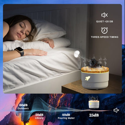 SIMOHOT Cannon Humidifier 280ML – 7-Color LED, 2 Spray Modes, Timer, Cool Mist