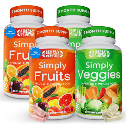 Simply Nature’s Pledge – 42+ Fruits & Vegetables, 2-Month Supply, Non-GMO & Soy-Free