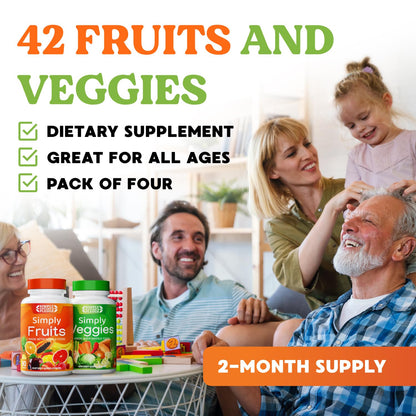 Simply Nature’s Pledge – 42+ Fruits & Vegetables, 2-Month Supply, Non-GMO & Soy-Free