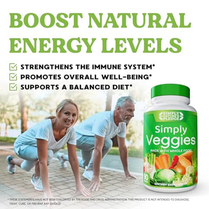 Simply Nature's Pledge - Whole Food Superfoods, 42+ Fruits & Vegetables | Soy Free