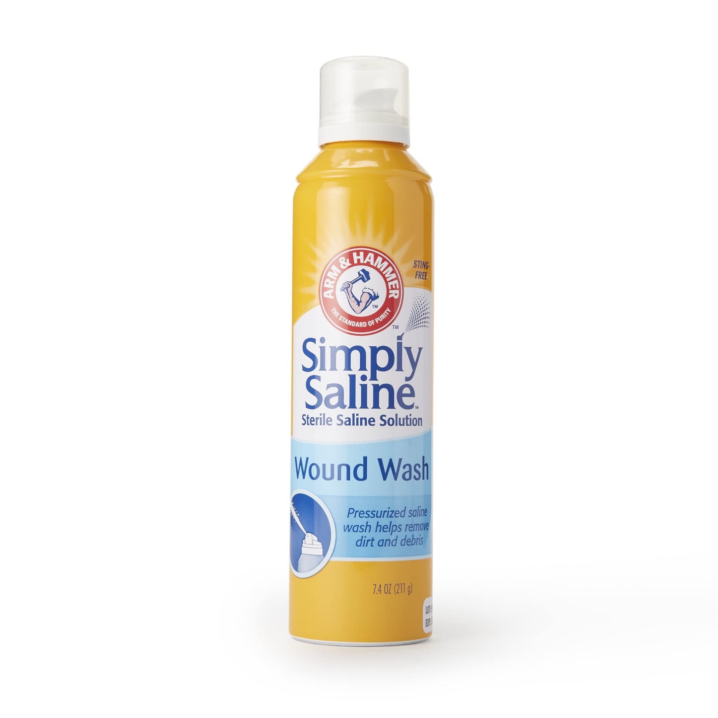 Simply Saline Wound Wash 7.4 oz – Gentle, Continuous Spray for Minor Wounds