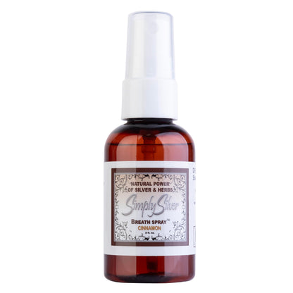 Simply Silver Cinnamon Breath Spray - Dry Mouth Relief, All Natural, Fluoride Free | 2 Fl Oz
