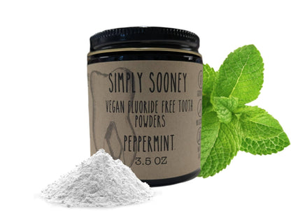 Simply Sooney Remineralizing Vegan Fluoride-Free Tooth Powder – Peppermint