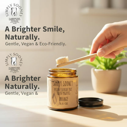 Simply Sooney Remineralizing Vegan Fluoride-Free Tooth Powder – Peppermint