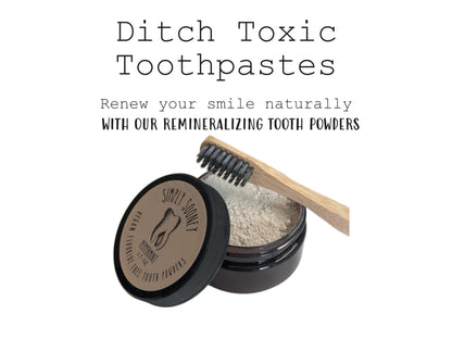 Simply Sooney Remineralizing Vegan Tooth Powder – Bubblegum for Kids, Natural Whitening, 1.5 oz