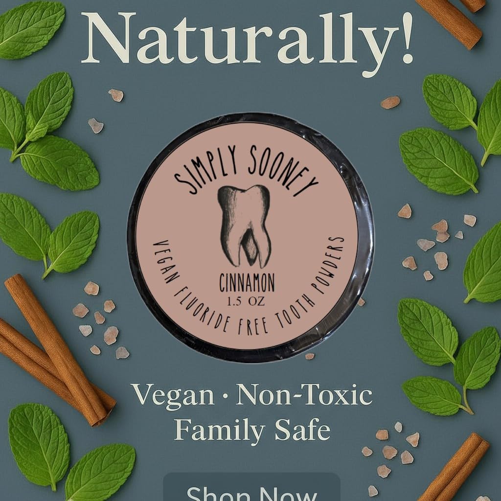 Simply Sooney Fluoride-Free Remineralizing Toothpaste Powder – Vegan Gluten-Free 1.5oz