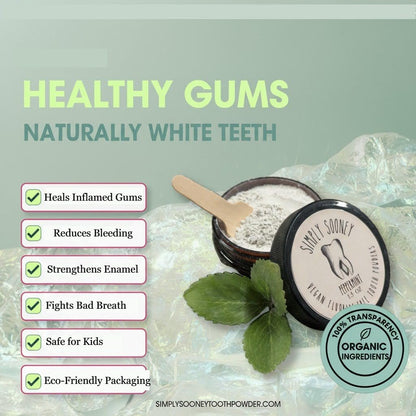 Simply Sooney Fluoride-Free Remineralizing Toothpaste Powder – Vegan Gluten-Free 1.5oz