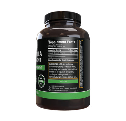 Pure Original Ingredients Chlorella (365 Capsules) No Magnesium or Rice Fillers | Always Pure, Lab Verified