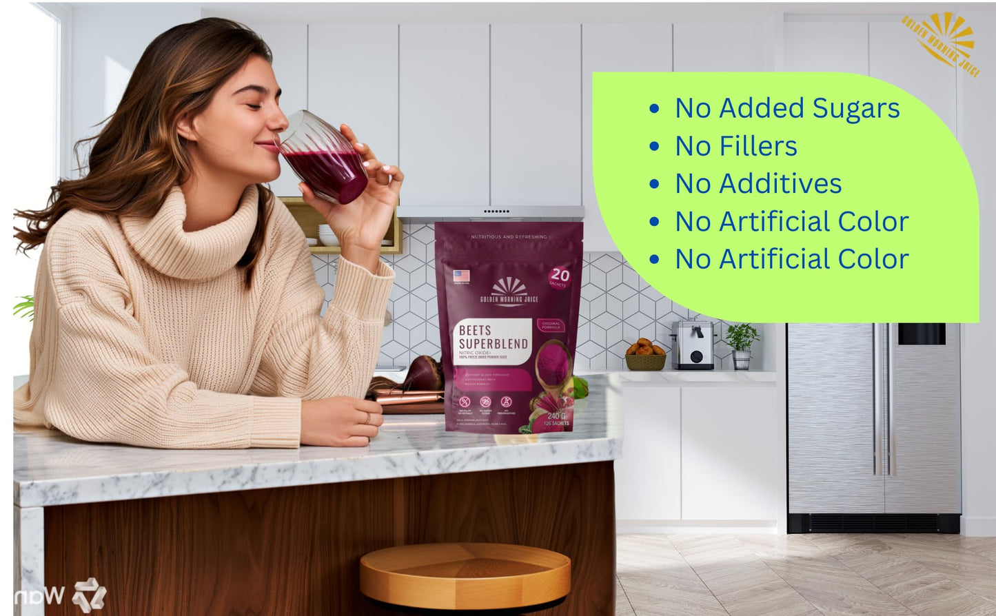 Beets Superfoods Blended Powder Juice – Nitric Oxide Booster & Energy Blend