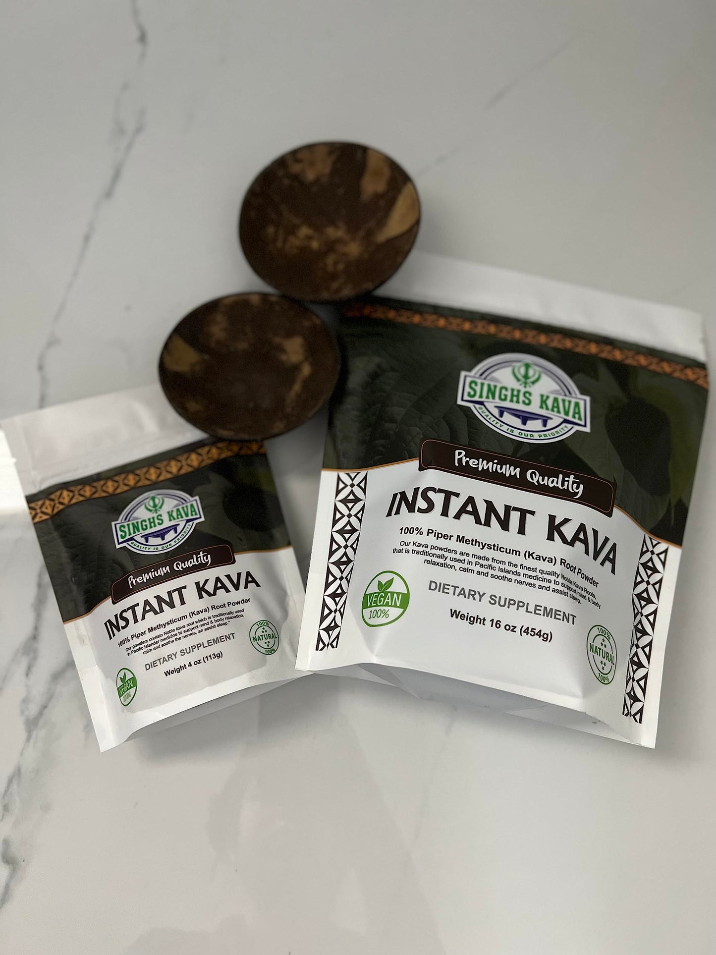 SINGHS Micronized Instant Kava Powder – Fijian Kava, 4oz (No Prep)