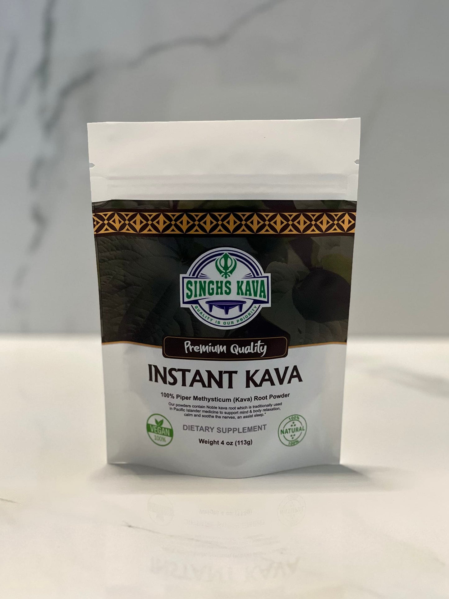 SINGHS Micronized Instant Kava Powder – Fijian Kava, 4oz (No Prep)