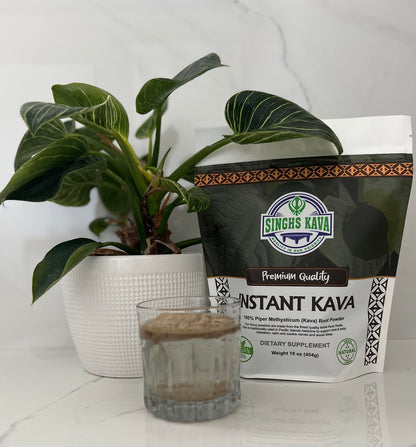 SINGHS Micronized Instant Kava Powder – Fijian Kava, 4oz (No Prep)