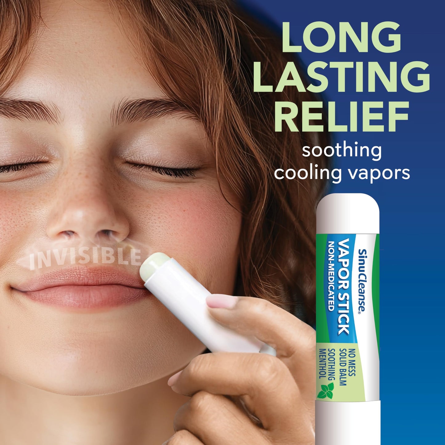 SinuCleanse Vapor Stick - Portable Non-Medicated Soothing Vapors, 0.11 oz Twin Pack | Made in USA