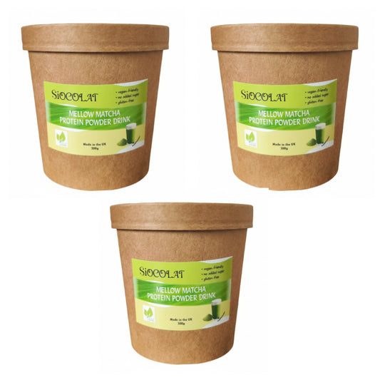 Mellow Matcha Protein Trio Bundle - Sugar-Free Vegan Green Tea Collection