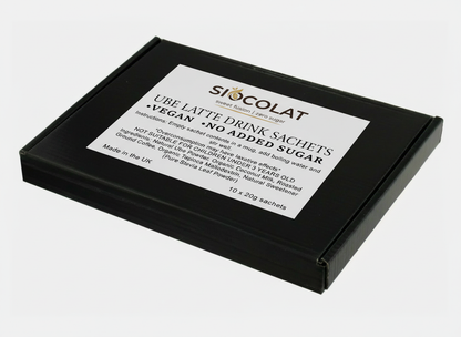 Instant Ube Latte Sachets | Sugar-Free Vegan Purple Yam Drink | Siocolat