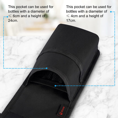 SITHON Massage Bottle Bag – Adjustable Waist Holster with Pockets (Bag Only, Black)