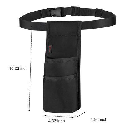 SITHON Massage Bottle Bag – Adjustable Waist Holster with Pockets (Bag Only, Black)