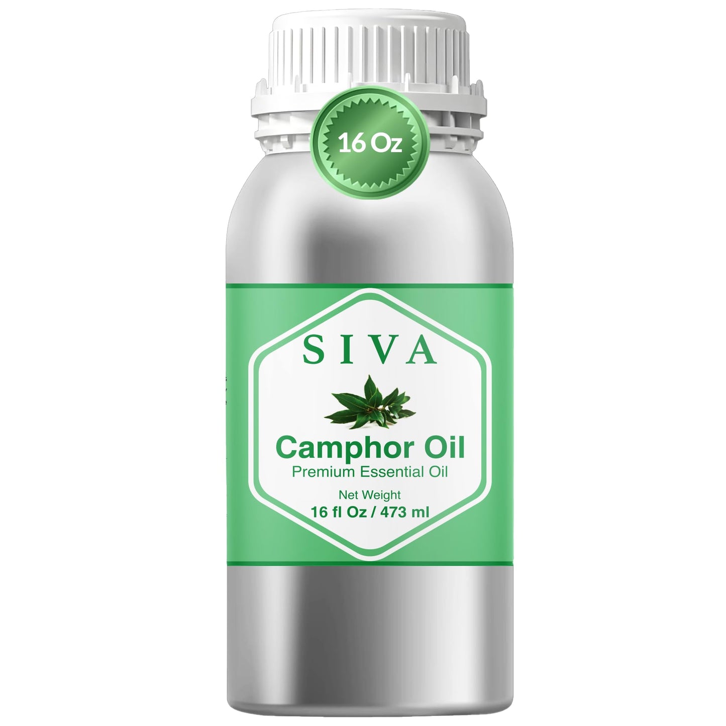 Siva Camphor Essential Oil - 16 oz | 100% Natural Camphor Oil for Diffuser, Skin, Hair & Aromatherapy