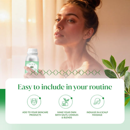 Siva Camphor Essential Oil - 16 oz | 100% Natural Camphor Oil for Diffuser, Skin, Hair & Aromatherapy