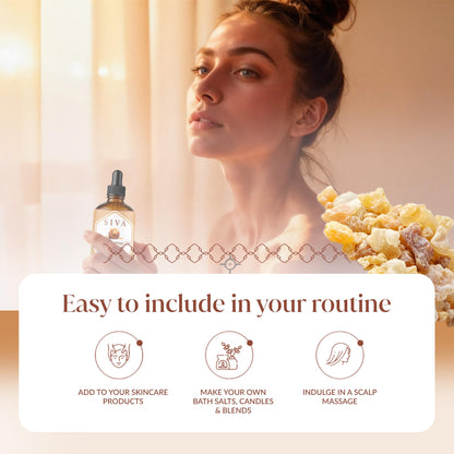 Siva Frankincense Essential Oil 4oz – 100% Natural Boswellia Serrata for Diffuser, Skin Care & Aromatherapy