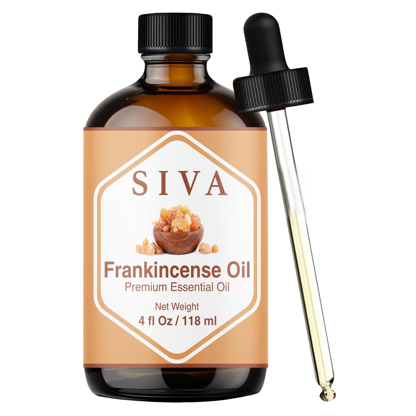 Siva Frankincense Essential Oil 4oz – 100% Natural Boswellia Serrata for Diffuser, Skin Care & Aromatherapy