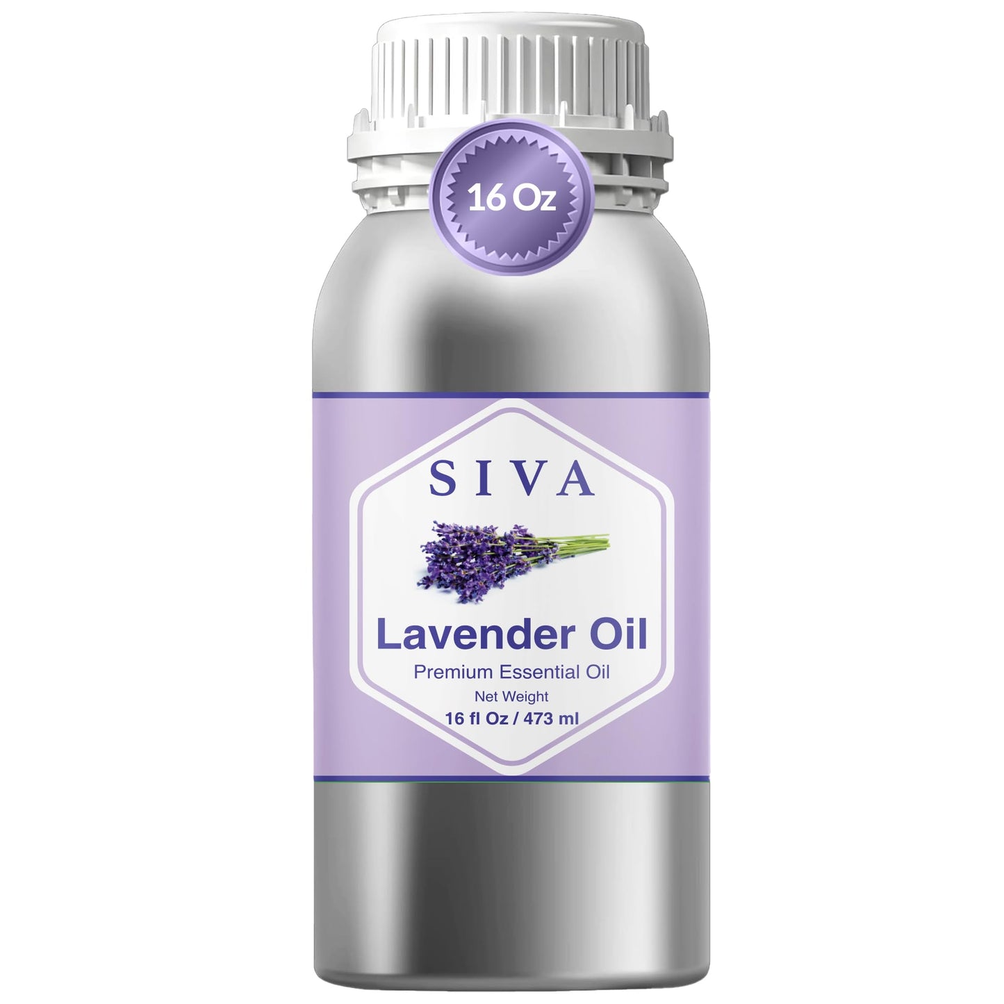 Siva Lavender Essential Oil 16 Oz – 100% Natural | Diffuser, Skin & Hair Care