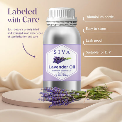 Siva Lavender Essential Oil 16 Oz – 100% Natural | Diffuser, Skin & Hair Care