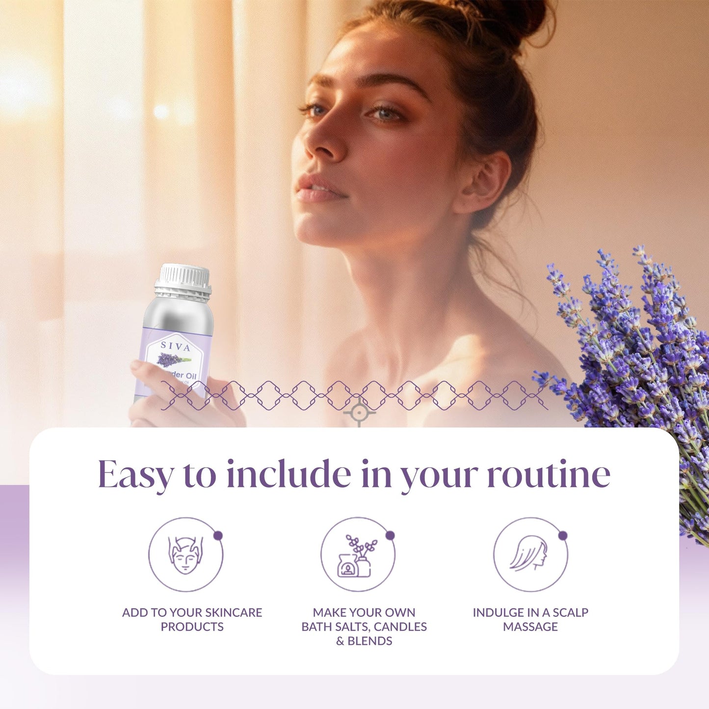 Siva Lavender Essential Oil 16 Oz – 100% Natural | Diffuser, Skin & Hair Care