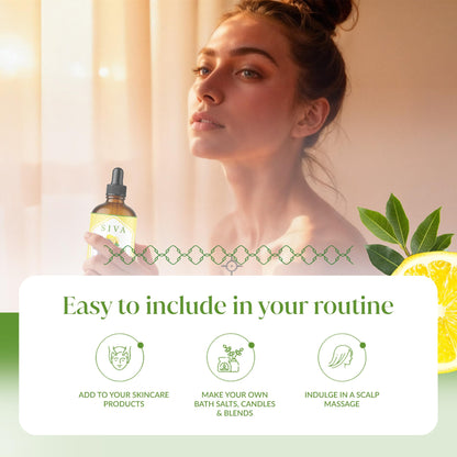 Siva Lemon Essential Oil 4oz – 100% Natural for Diffuser & Skin