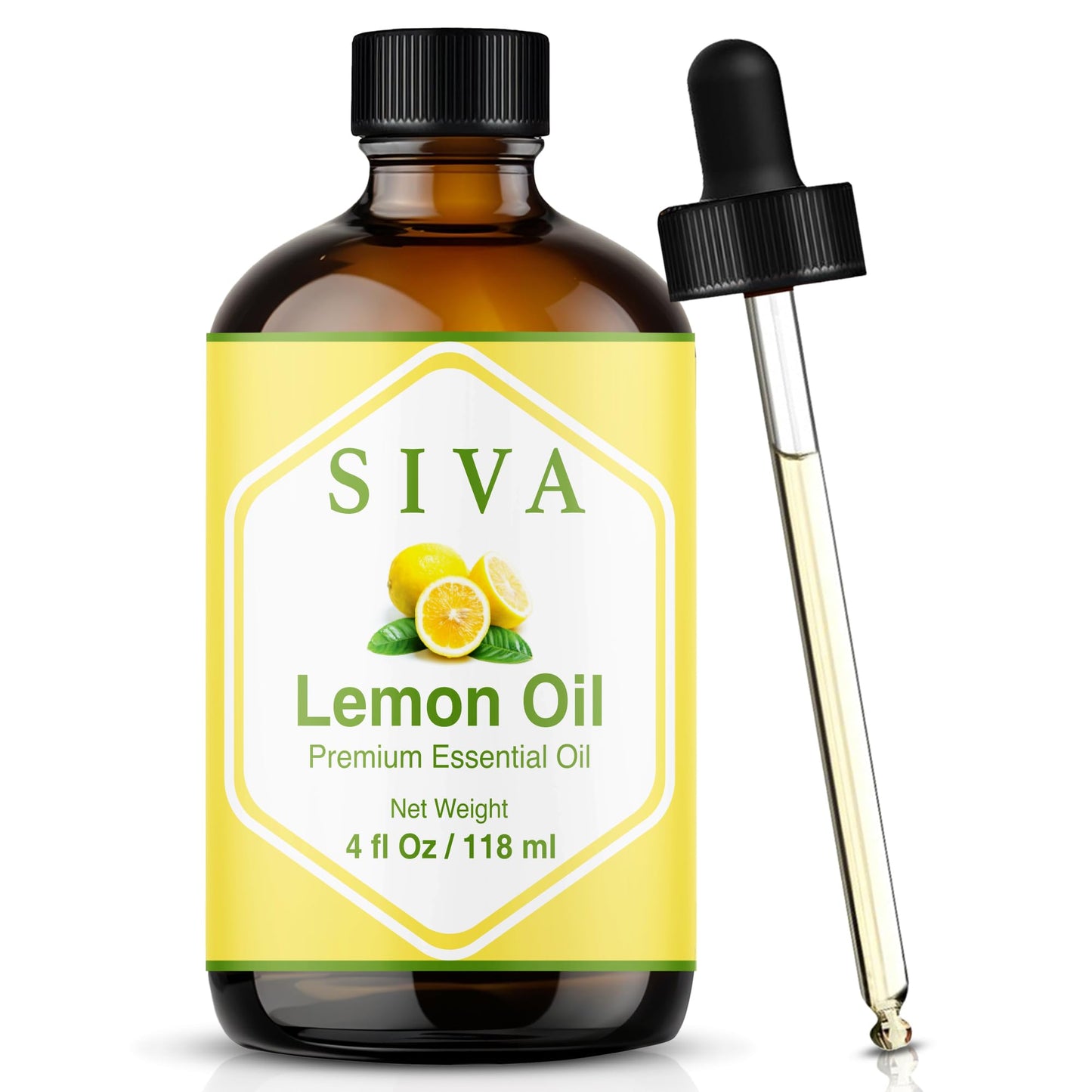 Siva Lemon Essential Oil 4oz – 100% Natural for Diffuser & Skin