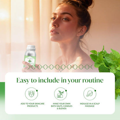Siva Peppermint Essential Oil 16 oz - 100% Natural Peppermint Oil for Diffuser, Skin & Hair Care