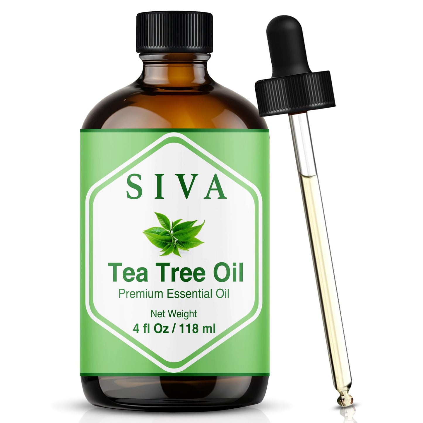 Siva Tea Tree Essential Oil - 4 oz | 100% Natural, Diffuser & Skincare