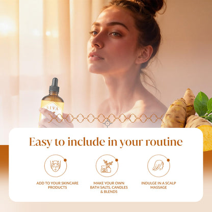 Siva Turmeric Essential Oil - 4 oz | 100% Natural Turmeric Oil for Diffuser & Skin Care