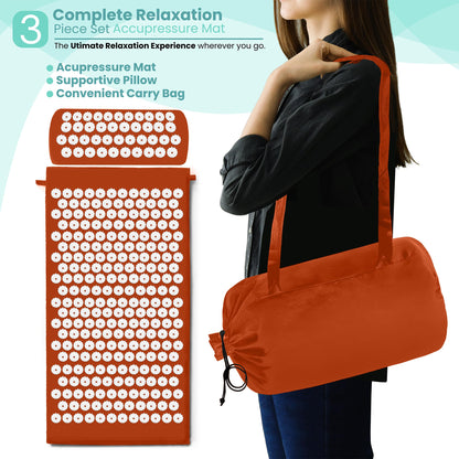 Sivan Health Acupressure Mat & Pillow Set – Stress Relief, Back & Neck Pain
