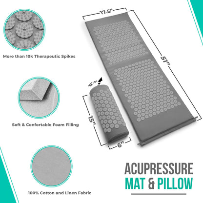 Sivan Health Acupressure Mat & Pillow Set – Stress & Pain