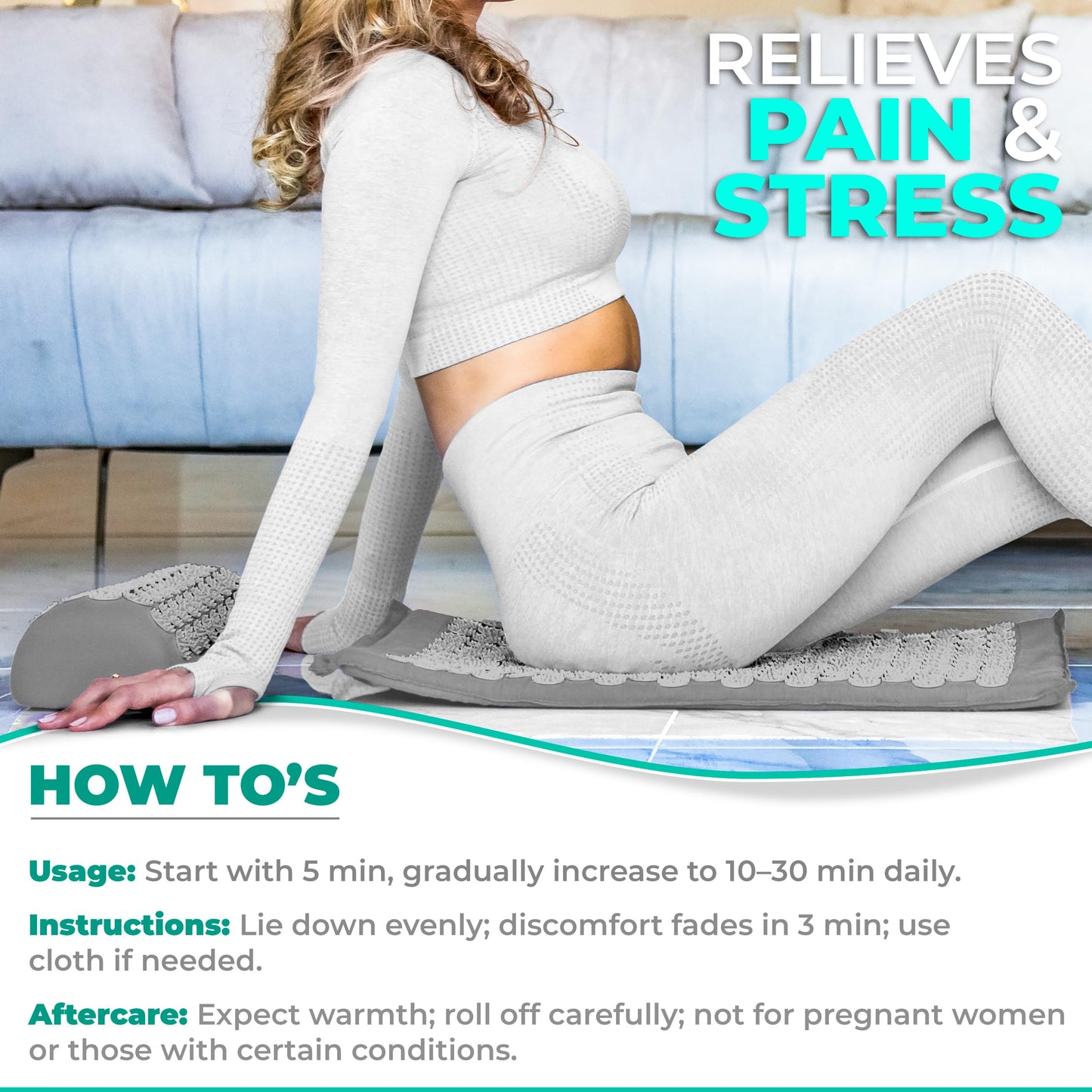 Sivan Health Acupressure Mat & Pillow Set – Stress & Pain