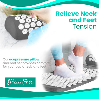 Sivan Acupressure Mat & Pillow Set – Grounding for Stress, Back & Neck Pain