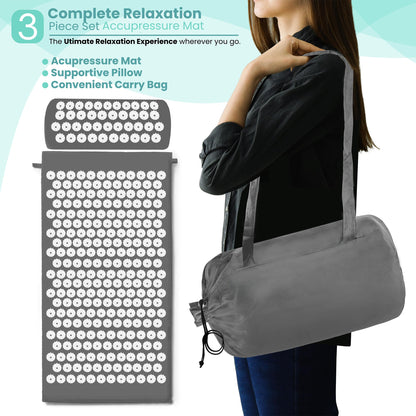Sivan Acupressure Mat & Pillow Set – Grounding for Stress, Back & Neck Pain