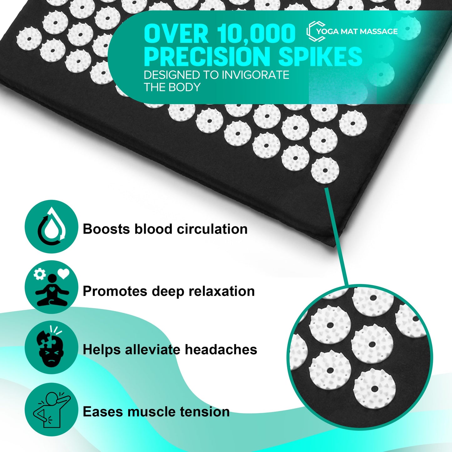 Sivan Acupressure Mat & Pillow Set – Grounding Mat for Pain Relief, Stress & Meditation