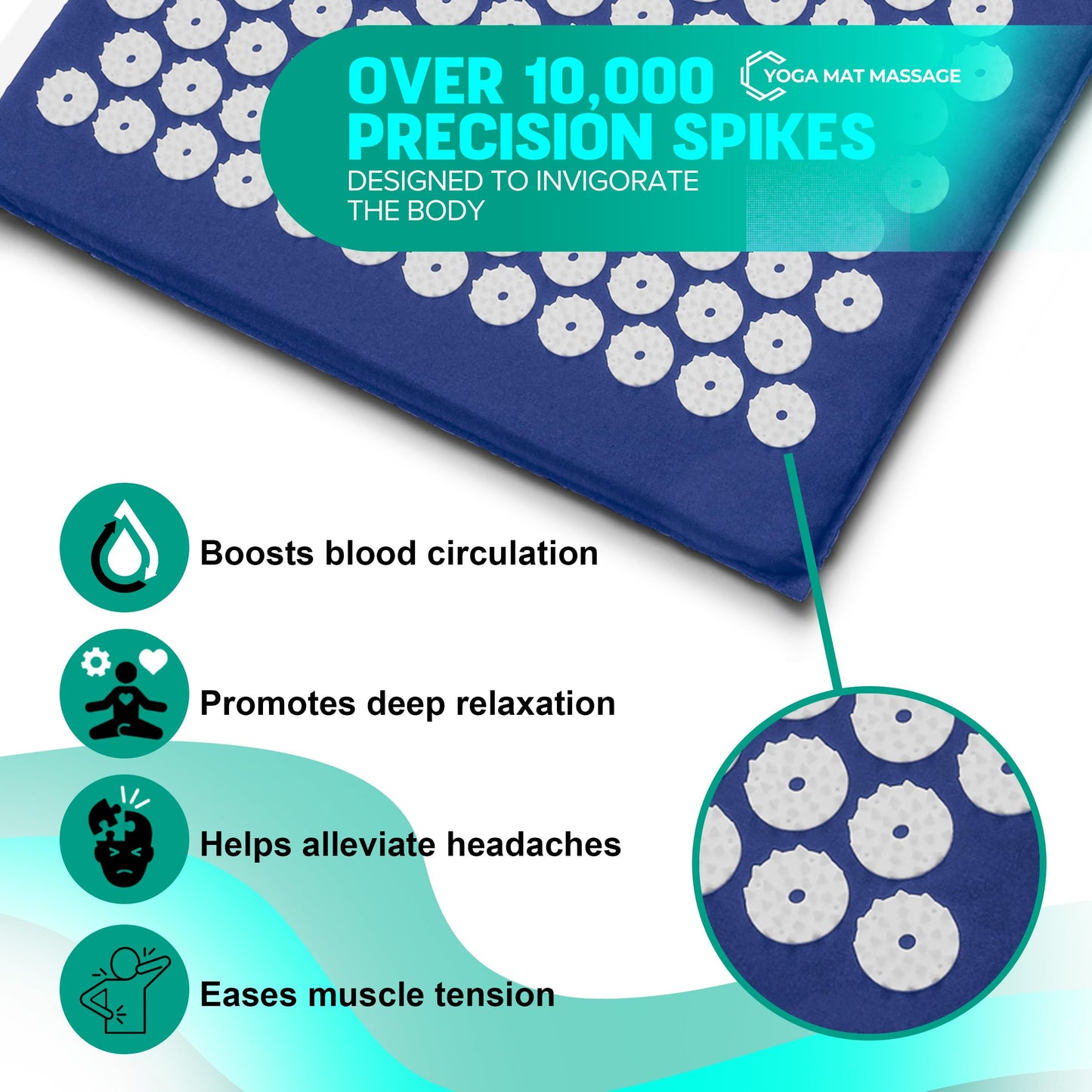 Sivan Acupressure Mat & Pillow Set – Grounding Mat for Stress, Back & Neck Pain