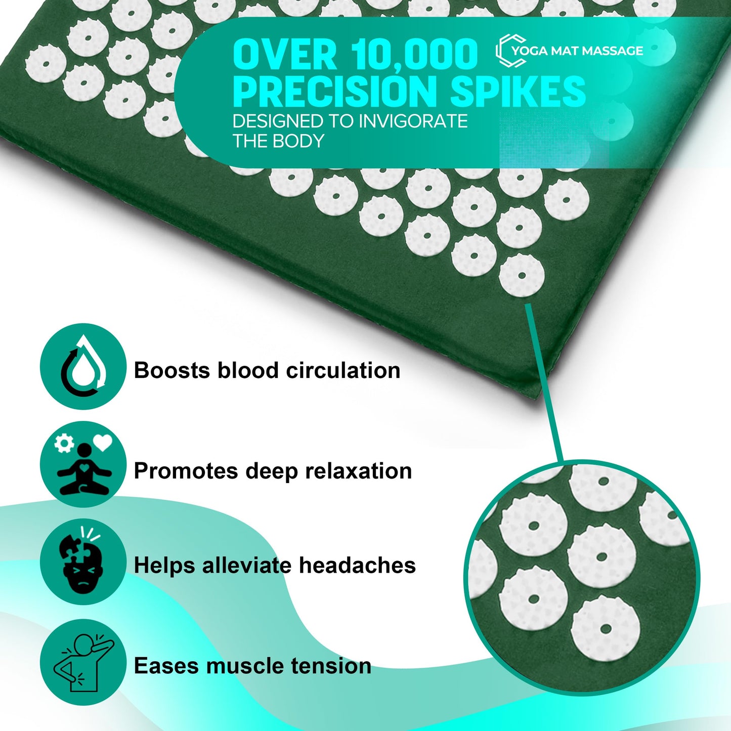 Sivan Health & Fitness Acupressure Mat & Pillow Set – Stress & Pain Relief