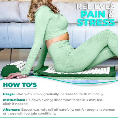 Sivan Health & Fitness Acupressure Mat & Pillow Set – Stress & Pain Relief