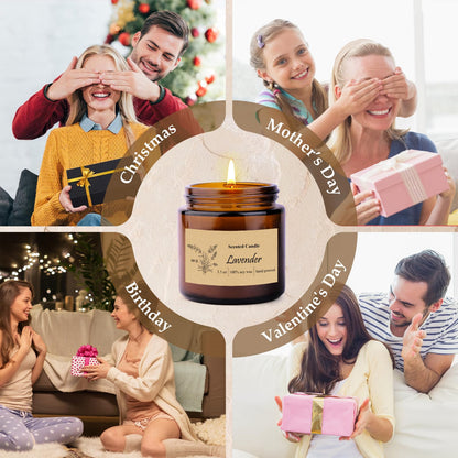 Six Pack Soy Wax Candles Gift Set – Aromatherapy Scented Jars for Home