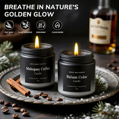 6 Pack Men Candles – Soy Wax, 200-Hour Long Lasting Gift Set